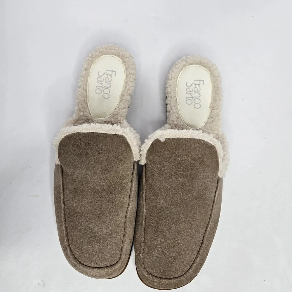 Franco Sarto Mules Fleece Shoes Size 10 M Heel To Toe 11.5" - Picture 2 of 13